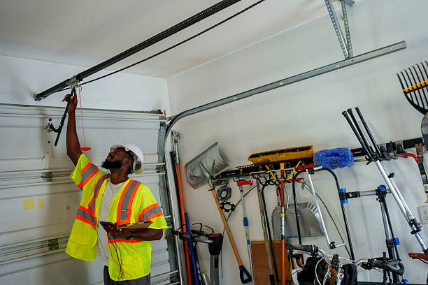 Professional Garage Door Panel Replacement technician working in Mission, TX